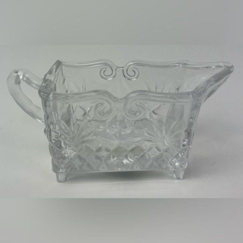 Shannon Crystal Designs of Ireland Hand Crafted Rectangle Crystal Footed Creamer